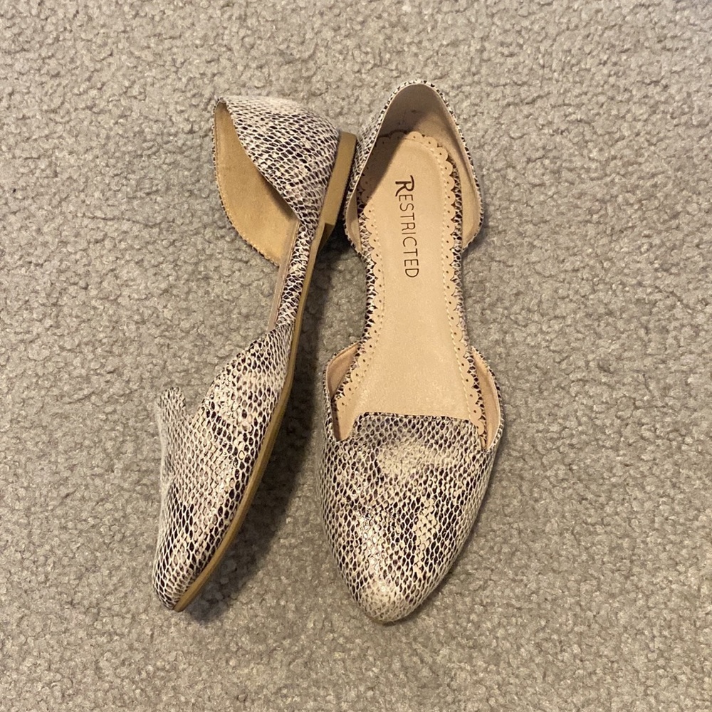 Snake Print Flats - Picture 2 of 6